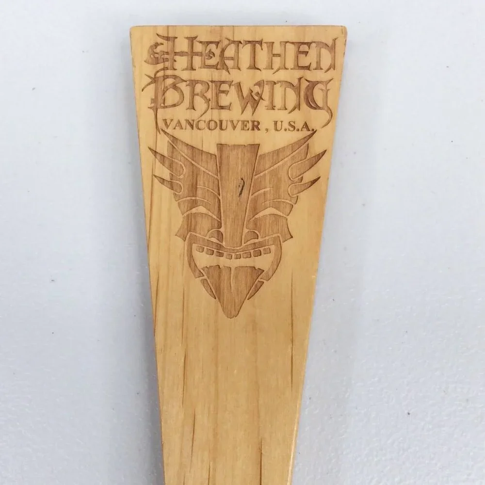Heathen‎ Brewing Beer Tap Handle Vancouver Washington Wood Craft Beer